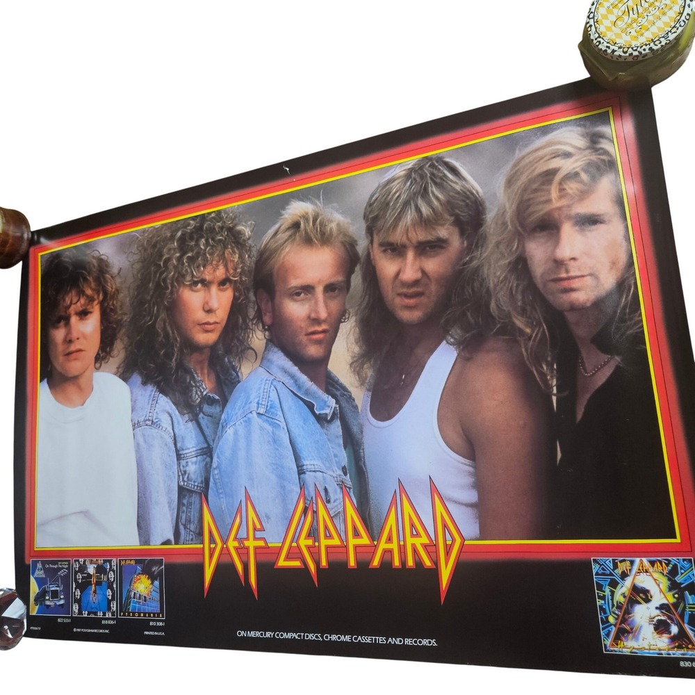 Def Leppard Hysteria Vintage 1987 Rock N' Roll Promo Poster 24x36 PolyGram